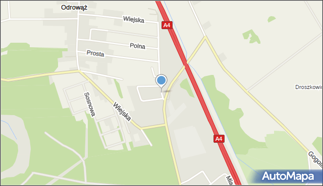 Krapkowice, Odrowążów, mapa Krapkowice