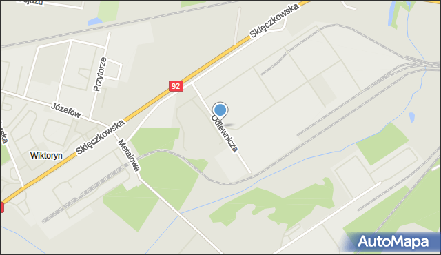 Kutno, Odlewnicza, mapa Kutno