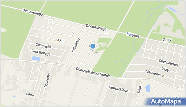 Latchorzew, Oddziału Dzieci Warszawy, mapa Latchorzew