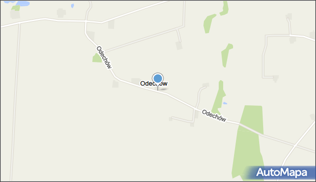 Odechów gmina Grabów, Odechów, mapa Odechów gmina Grabów