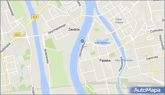 Opole, Odrowążów, mapa Opola