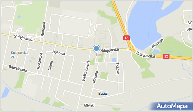 Piotrków Trybunalski, Odlewnicza, mapa Piotrków Trybunalski