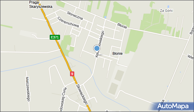 Skaryszew, Odrodzenia, mapa Skaryszew