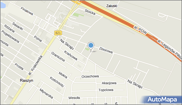 Warszawa, Odblask, mapa Warszawy