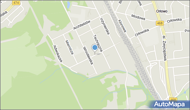 Gdynia, Oficerska, mapa Gdyni