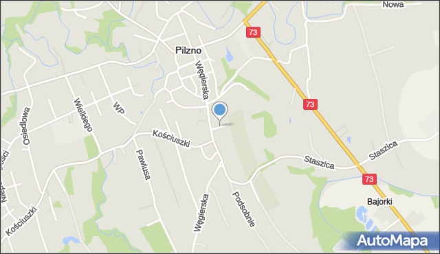 Pilzno, Ofiar Katynia, mapa Pilzno