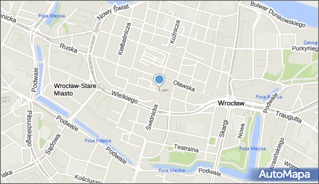 Wrocław, Ofiar Oświęcimskich, mapa Wrocławia