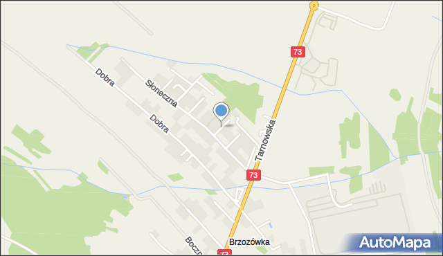 Brzozówka gmina Lisia Góra, Ogrodowa, mapa Brzozówka gmina Lisia Góra