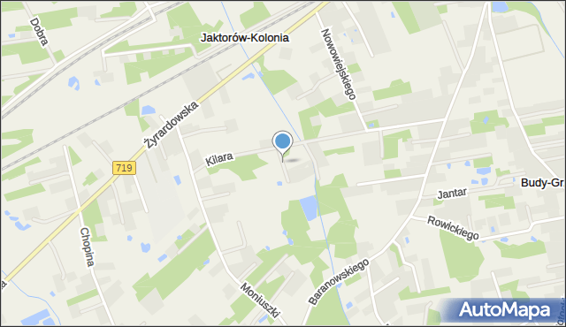 Budy-Grzybek, Ogińskiego Michała Kleofasa, mapa Budy-Grzybek
