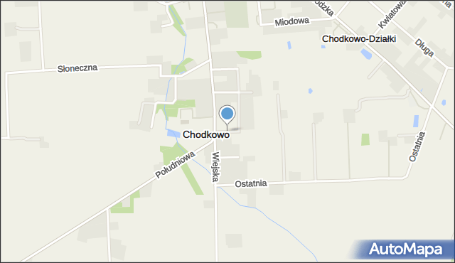 Chodkowo, Ogrodowa, mapa Chodkowo