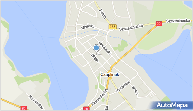 Czaplinek powiat drawski, Ogrodowa, mapa Czaplinek powiat drawski