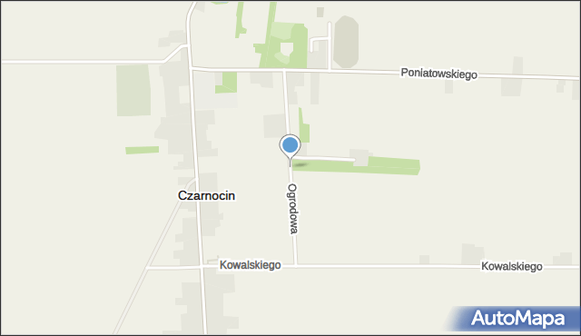 Czarnocin powiat piotrkowski, Ogrodowa, mapa Czarnocin powiat piotrkowski