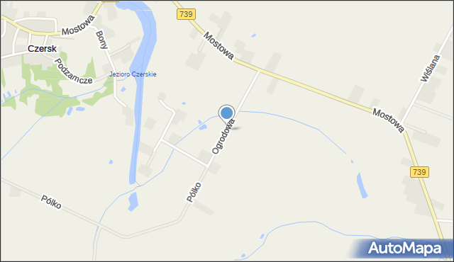 Czersk gmina Góra Kalwaria, Ogrodowa, mapa Czersk gmina Góra Kalwaria