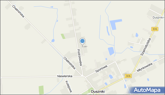 Duszniki powiat szamotulski, Ogrodowa, mapa Duszniki powiat szamotulski