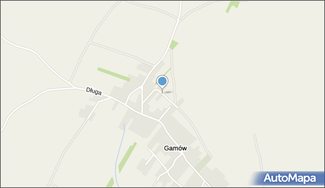 Gamów, Ogrodowa, mapa Gamów