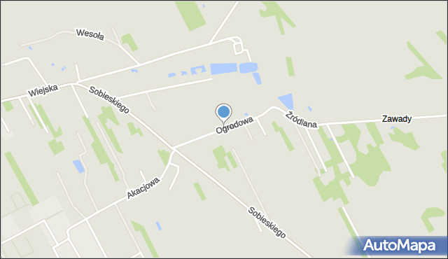 Garwolin, Ogrodowa, mapa Garwolin