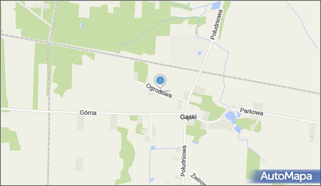 Gąski gmina Tarczyn, Ogrodowa, mapa Gąski gmina Tarczyn