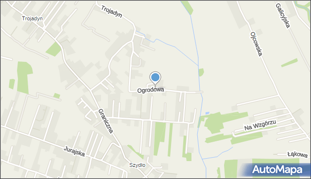 Giebułtów gmina Wielka Wieś, Ogrodowa, mapa Giebułtów gmina Wielka Wieś