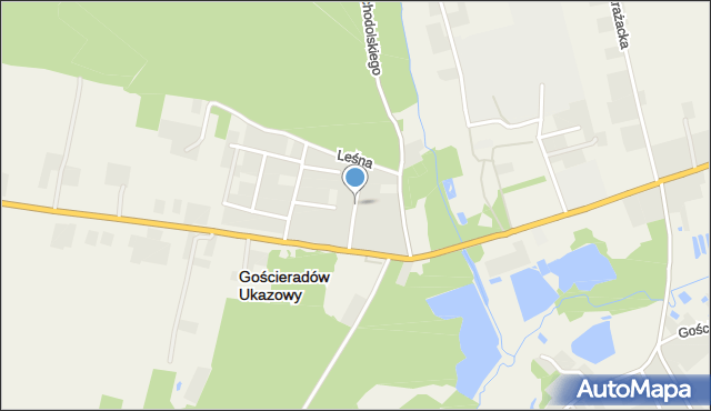 Gościeradów-Folwark, Ogrodowa, mapa Gościeradów-Folwark