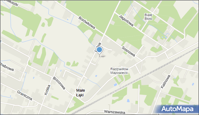 Grabina Radziwiłłowska, Ogrodowa, mapa Grabina Radziwiłłowska