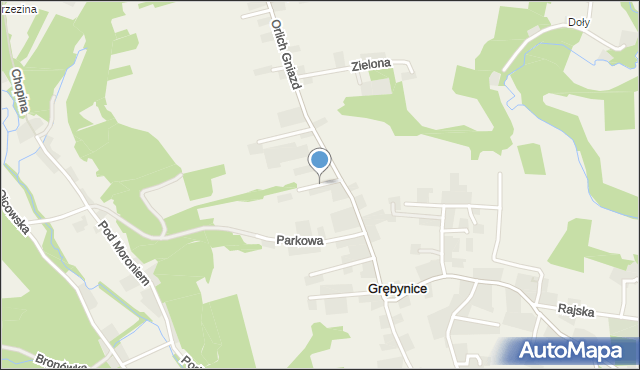 Grębynice, Ogrodowa, mapa Grębynice