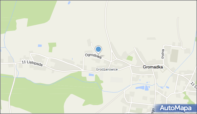 Gromadka, Ogrodowa, mapa Gromadka
