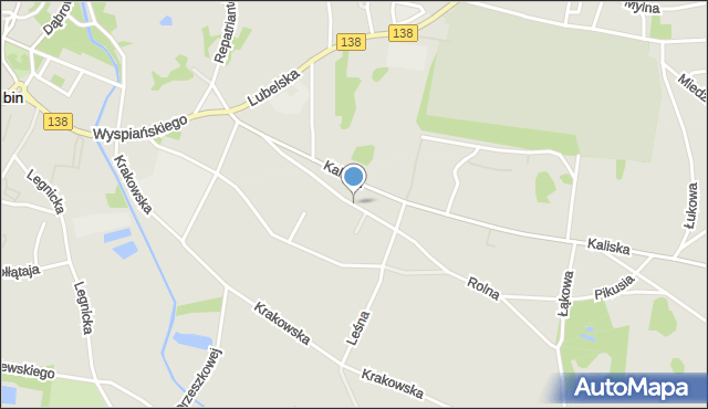 Gubin, Ogrodowa, mapa Gubin