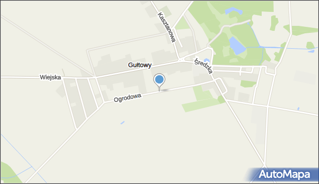 Gułtowy, Ogrodowa, mapa Gułtowy