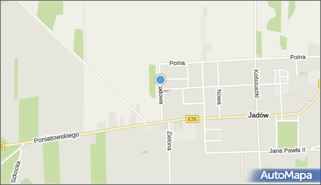 Jadów, Ogrodowa, mapa Jadów