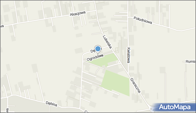 Jakubowice Konińskie, Ogrodowa, mapa Jakubowice Konińskie