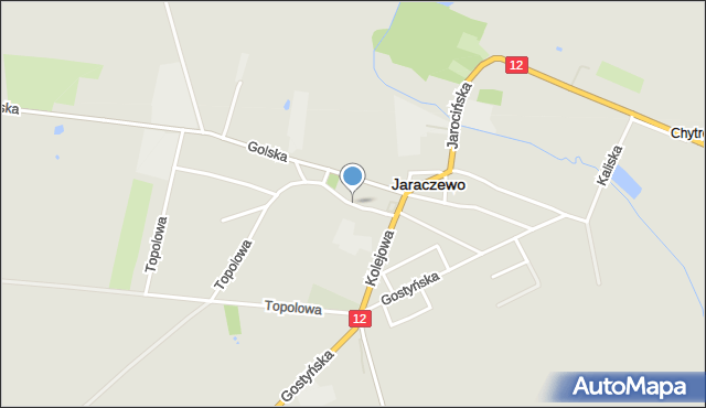 Jaraczewo powiat jarociński, Ogrodowa, mapa Jaraczewo powiat jarociński