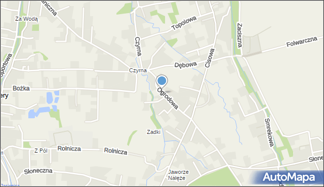 Jasienica powiat bielski, Ogrodowa, mapa Jasienica powiat bielski