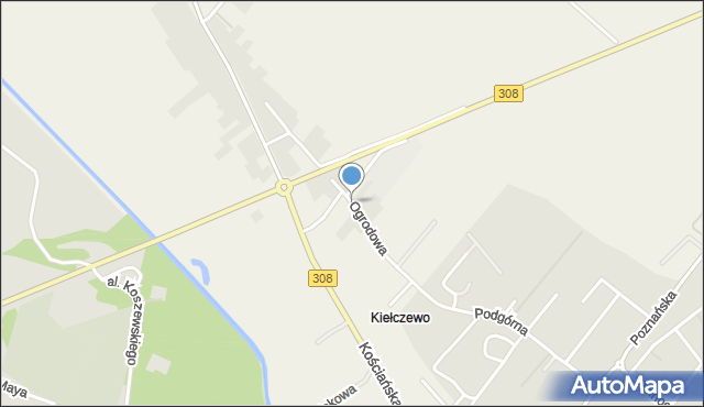 Kiełczewo, Ogrodowa, mapa Kiełczewo