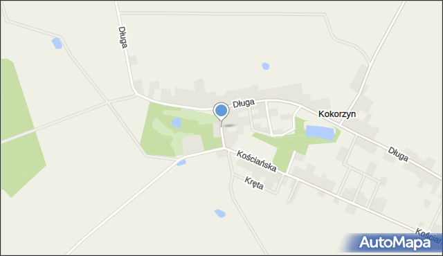 Kokorzyn, Ogrodowa, mapa Kokorzyn