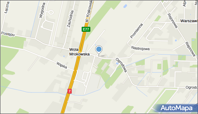 Kolonia Mrokowska, Ogrodowa, mapa Kolonia Mrokowska