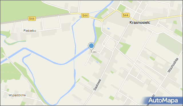 Krasnosielc, Ogrodowa, mapa Krasnosielc