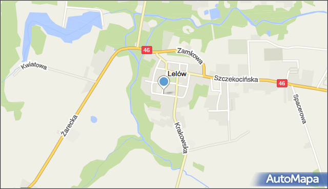 Lelów, Ogrodowa, mapa Lelów