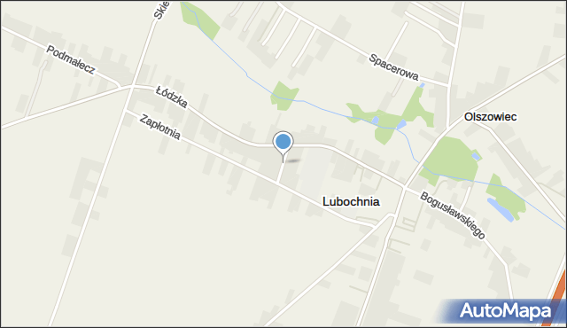 Lubochnia powiat tomaszowski, Ogrodowa, mapa Lubochnia powiat tomaszowski