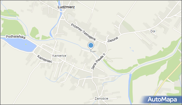 Ludźmierz, Ogrodowa, mapa Ludźmierz