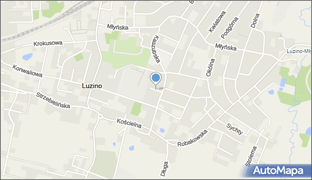 Luzino, Ogrodowa, mapa Luzino