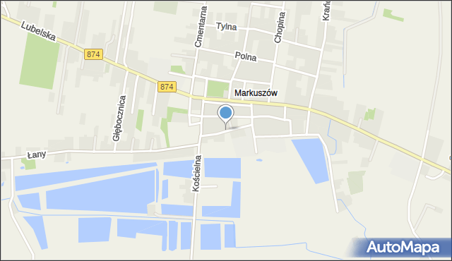 Markuszów, Ogrodowa, mapa Markuszów