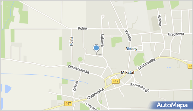 Mikstat, Ogrodowa, mapa Mikstat