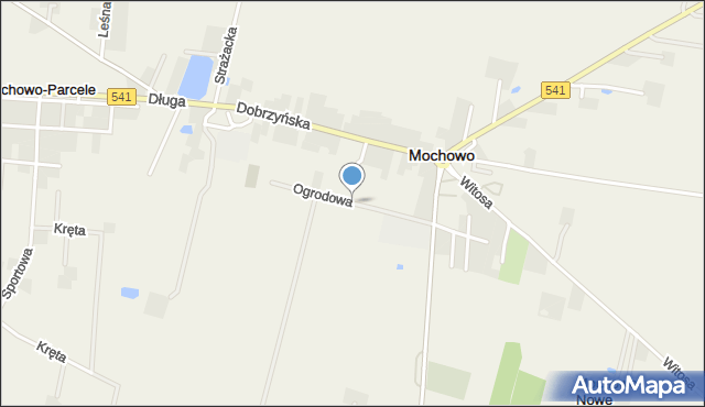 Mochowo powiat sierpecki, Ogrodowa, mapa Mochowo powiat sierpecki