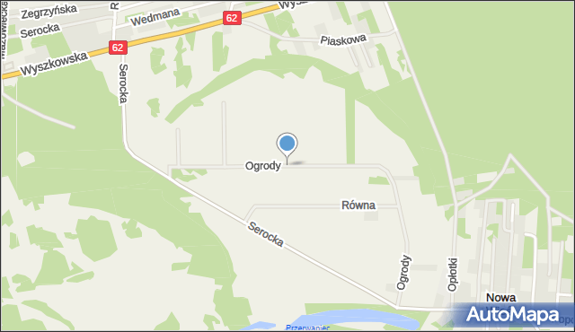 Nowa Wieś gmina Serock, Ogrody, mapa Nowa Wieś gmina Serock