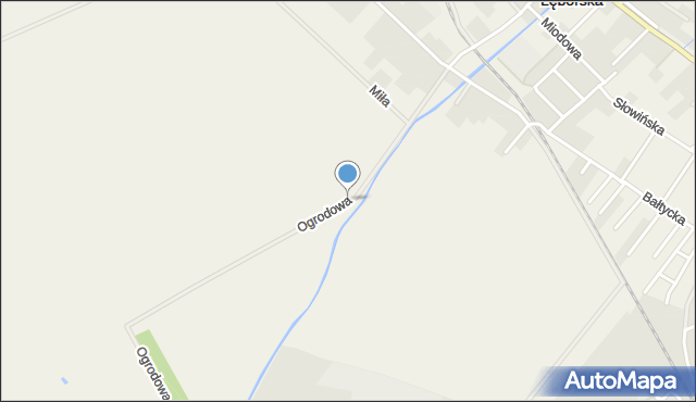 Nowa Wieś Lęborska, Ogrodowa, mapa Nowa Wieś Lęborska