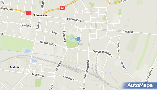 Pleszew, Ogrodowa, mapa Pleszew