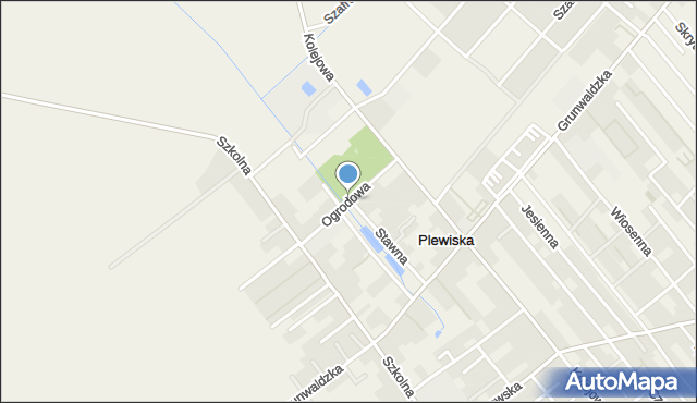 Plewiska gmina Komorniki, Ogrodowa, mapa Plewiska gmina Komorniki