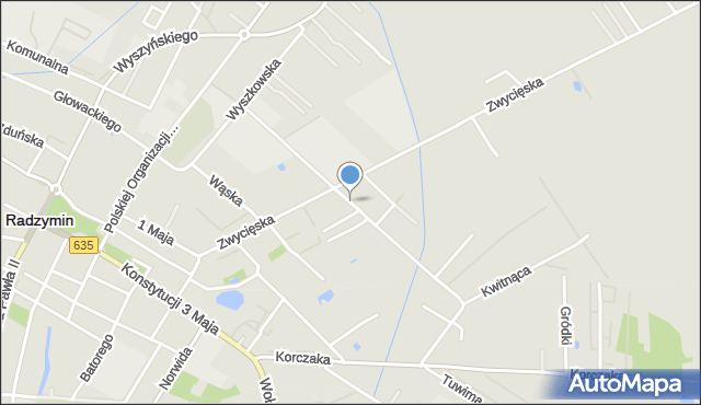 Radzymin powiat wołomiński, Ogrodowa, mapa Radzymin powiat wołomiński