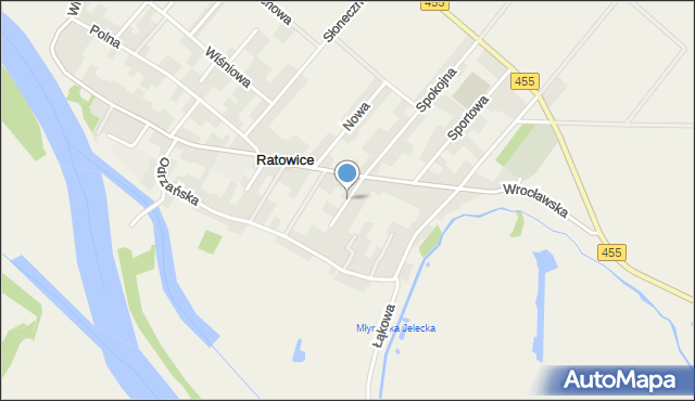 Ratowice gmina Czernica, Ogrodowa, mapa Ratowice gmina Czernica