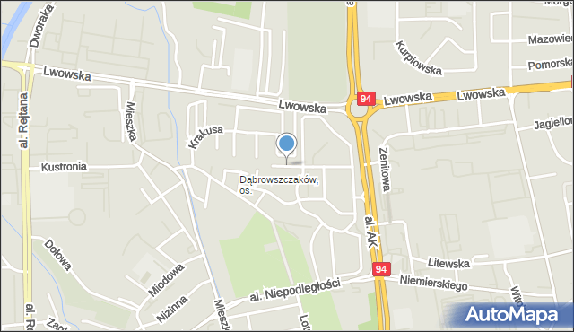 Rzeszów, Ogińskiego Michała Kleofasa, mapa Rzeszów